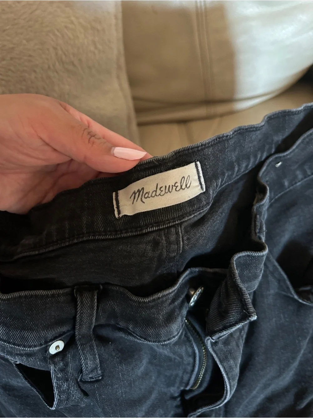 Madewell Black Cutoff Denim Shorts